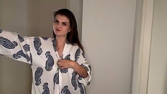 Stepson Witnesses Stepmother'S Arousal As She Rubs Her Large Breasts Against A Clothes Dryer In Homemade Video