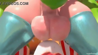 Princess Rosalina Futa Gives A Hot Blowjob To A Horny Slut In 3d Animation.
